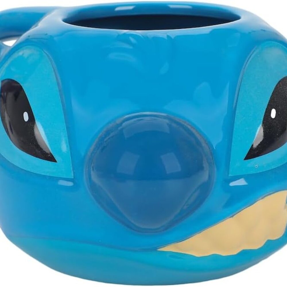 Bioworld Stitch 16 Oz Blue Sculpted Ceramic Character Mug